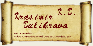 Krasimir Dulikrava vizit kartica